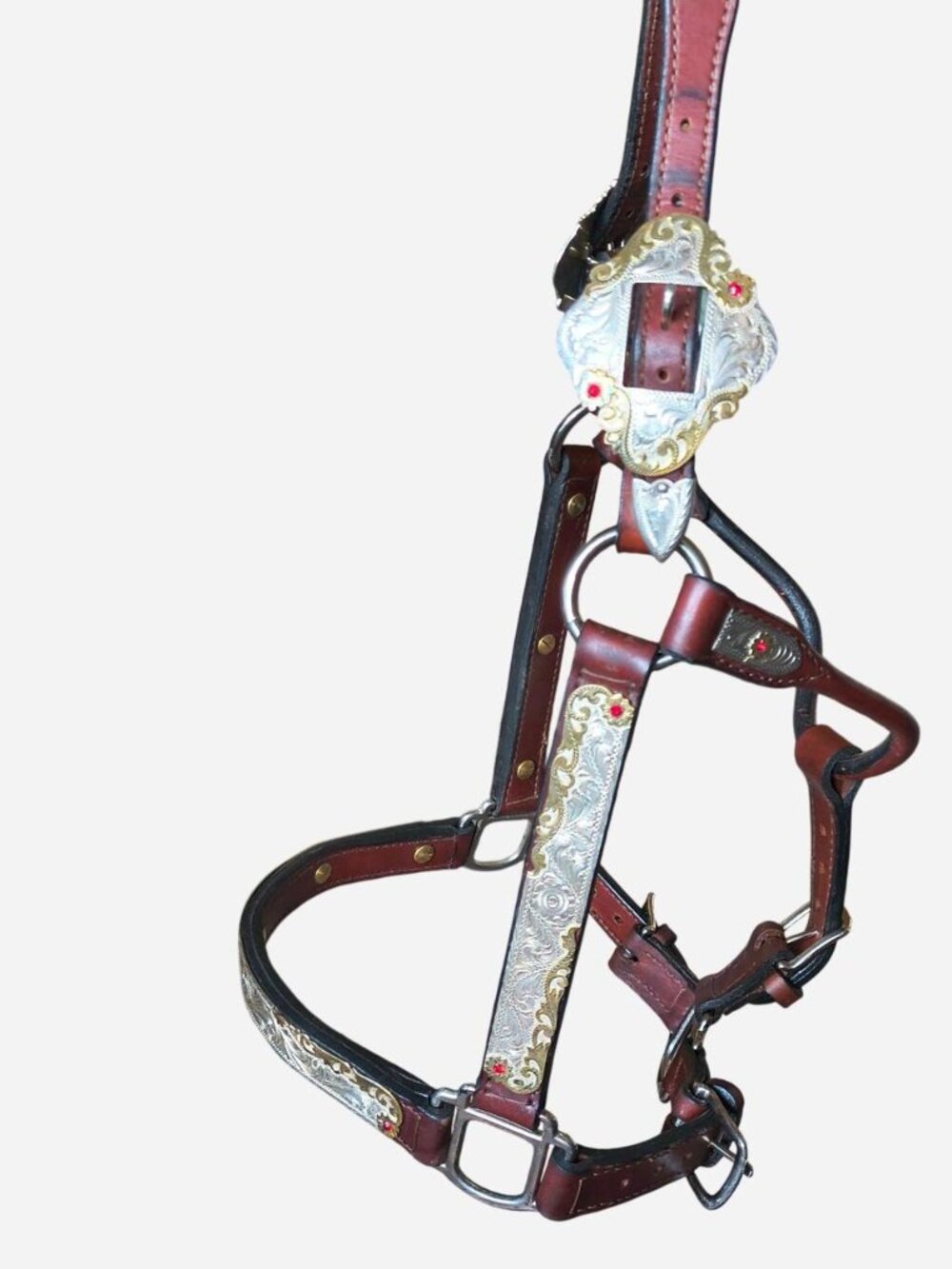beautiful REAL silver horse show halter.